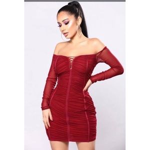 Fashion Nova off the shoulder dress